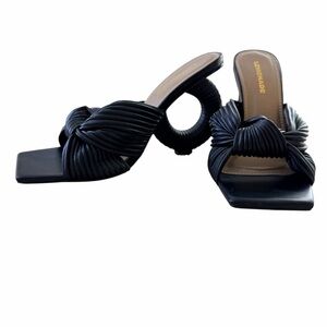 Lemonade | Black Knotted Mules